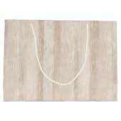 Rustieke Faux Cream Wit Houten Bruiloft Groot Cadeauzakje (Achterkant)