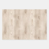 Rustieke Faux Cream Wit Houten Bruiloft Inpakpapier Vel (Voorkant 2)