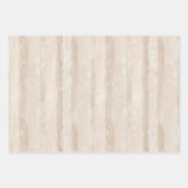 Rustieke Faux Cream Wit Houten Bruiloft Inpakpapier Vel (Voorkant)
