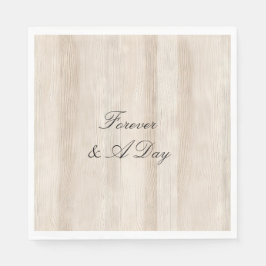 Rustieke Faux Cream Wit Houten Bruiloft Servet