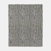 Rustieke Faux Dry Wood Grain Tree Bark Fleece Deken (Voorkant)