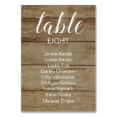 Rustieke Faux Hout Bruiloft Zitkaart Kaarten (Voorkant)