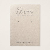 Rustieke Faux Kraft papier oorbel display Kaart (Voorkant)