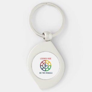 rustieke fietsspiraal sleutelhanger