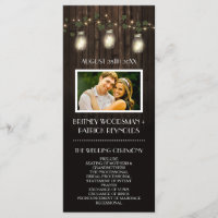Rustieke Firefly + Vine Vineyard Wedding Programma