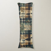 Rustieke Flanel - cabine decor Lichaamskussen (Voorkant Verticaal)