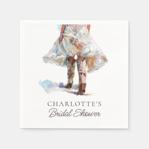 Rustieke Floral Cowgirl Vrijgezellenfeest servette Servet