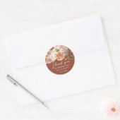 Rustieke Floral Fall Wedding Dank u Sticker (Envelop)
