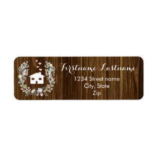 Rustieke Floral Home Retouradres Labels