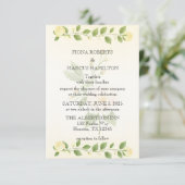 Rustieke Floral Minimalist Wedding Save the Date (Staand voorkant)