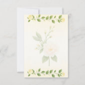 Rustieke Floral Minimalist Wedding Save the Date (Achterkant)