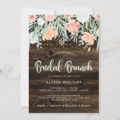 Rustieke Floral Romance | Bruidsbrunch Kaart (Voorkant)