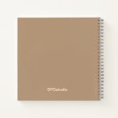 Rustieke Florals Monogram Initiaal Aangepast Notitieboek (Achterkant)