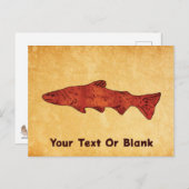 Rustieke forel briefkaart (Voorkant / Achterkant)