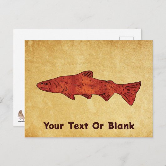 Rustieke forel briefkaart (Voorkant / Achterkant)