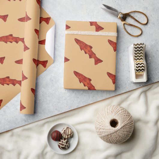 Rustieke forel cadeaupapier (Crafts)