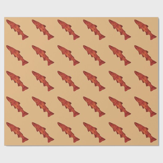 Rustieke forel cadeaupapier (Vlak)
