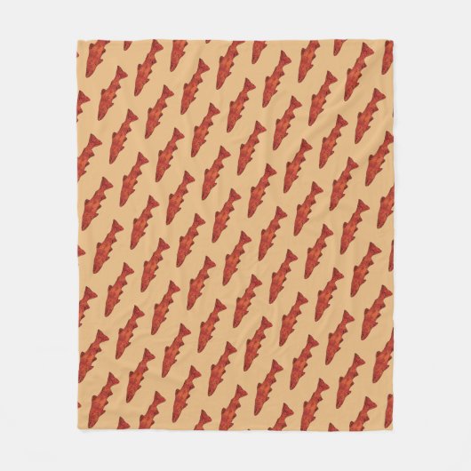 Rustieke forel fleece deken (Voorkant)