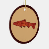 Rustieke forel keramisch ornament (Rechts)