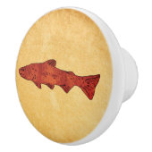 Rustieke forel keramische knop (Rechts)