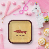 Rustieke forel papieren bordje (Feest)