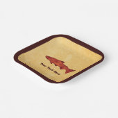 Rustieke forel papieren bordje (Gebogen)