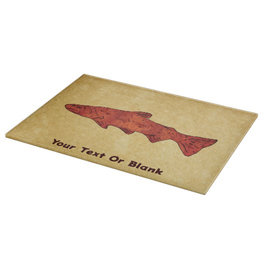 Rustieke forel snijplank (Hoek)