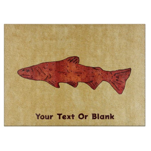 Rustieke forel snijplank (Voorkant)