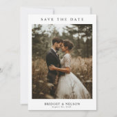 Rustieke foto bruiloft save the date (Voorkant)