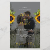 Rustieke foto QR RSVP budget bruiloft uitnodiging (Voorkant)