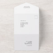 Rustieke foto QR Script Ontvanger Adres Bruiloft All In One Uitnodiging (Buitenkant)