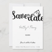 Rustieke foto - Romantische stijl Save The Date (Achterkant)