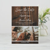 Rustieke foto save the date (Staand voorkant)
