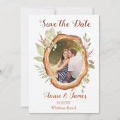 Rustieke foto Sla de datum Kaart (Voorkant)