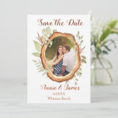 Rustieke foto Sla de datum Kaart (Staand voorkant)