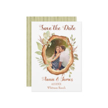 Rustieke foto Sla de datum Kaart