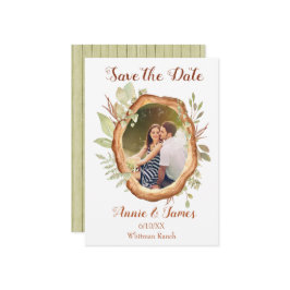 Rustieke foto Sla de datum Kaart