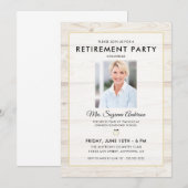 Rustieke foto Teacher Pensioen Party Kaart (Voorkant / Achterkant)