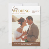 Rustieke  foto van Couple Wedding Magazine Kaart (Voorkant)