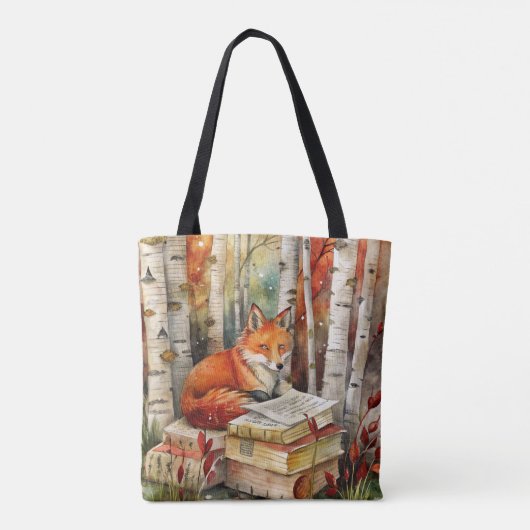 Rustieke Fox Books Woodland Herfst Herfst Draagtas (Achterkant)