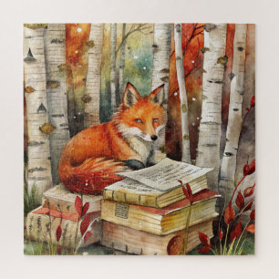 Rustieke Fox Books Woodland Herfst Herfst Legpuzzel