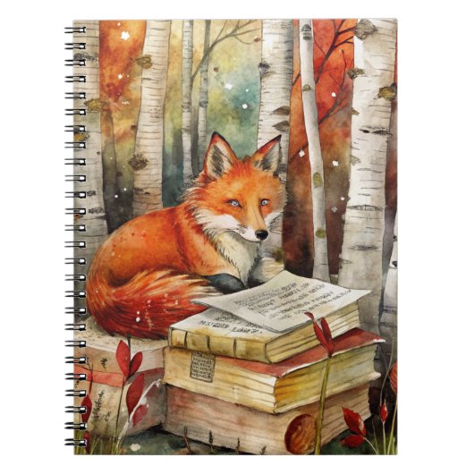 Rustieke Fox Books Woodland Herfst Herfst Notitieboek (Voorkant)