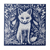 Rustieke Fox keramiek Tegeltje (Voorkant)