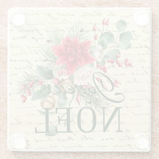 rustieke franse joyeux noel glazen onderzetter (Achterkant)