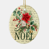  rustieke franse joyeux noel keramisch ornament (Rechts)