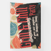 Rustieke Friendsgiving Housewarming BBQ Thanksgivi Spandoek (Verticaal)