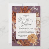 Rustieke Friendsgiving Potluck Thanksgiving Kaart (Voorkant)