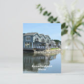 Rustieke gebouwen aan het water in Kennebunkport M Feestdagenkaart (Staand voorkant)