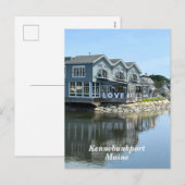 Rustieke gebouwen aan het water in Kennebunkport M Feestdagenkaart (Voorkant / Achterkant)