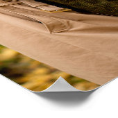 Rustieke gebrande Sinaasappel foto bruiloft welkom Poster (Hoek)